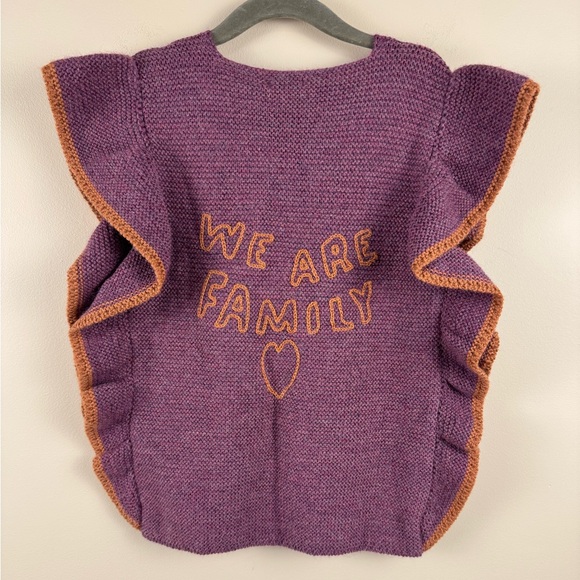 NWT Oeuf Mauve/Apricot Ruffle Vest - Picture 6 of 10